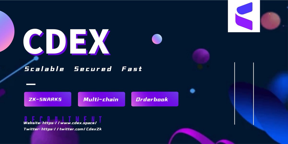 Cdexoffice's tweet photo. We have just started the journey! #CDEX #ZKSnarks #Arbitrum #Layer2 #DEX https://t.co/kt6rczmSdp