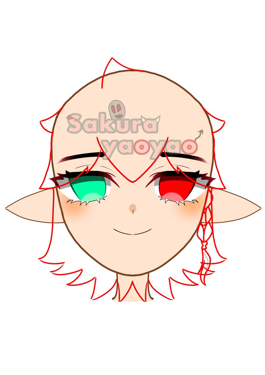 KiradoesArt's tweet photo. oh? HAIR SKETCH!
And i added a neck an ears! 
I like!! i hapi!!

#Live2D #Vtuber #GERVtuber #Yaoillust #LearningLive2D #Live2DArt #Live2DPractice #practice #2DVtuber #NewVtuber #VtuberUprsing #Live2DWIP https://t.co/6rfuOTY2B4