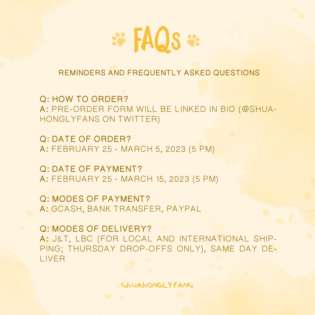 shuahonglycart's tweet photo. second time’s the charm (•‾⌣‾•)و ̑̑♡

here are the answers to some frequently asked questions about our second batch! please take your time to read this to serve as a guideline for our upcoming pre-order. 

🏡🐾 02.25.23 #THSecondPress https://t.co/MHIV3bbhI0