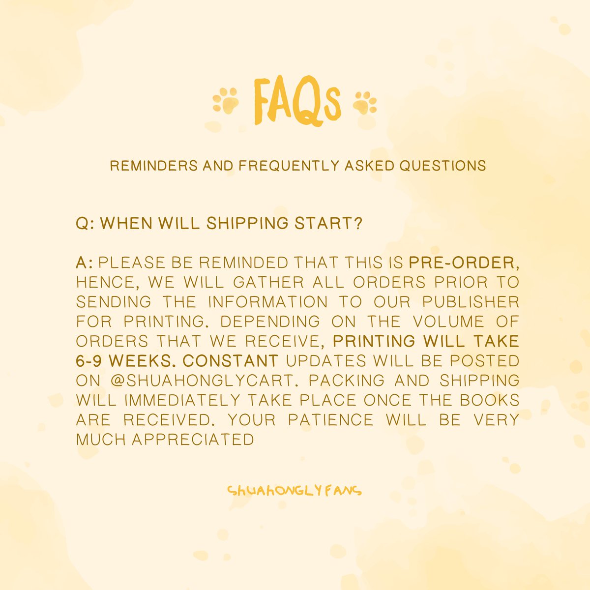 shuahonglycart's tweet photo. second time’s the charm (•‾⌣‾•)و ̑̑♡

here are the answers to some frequently asked questions about our second batch! please take your time to read this to serve as a guideline for our upcoming pre-order. 

🏡🐾 02.25.23 #THSecondPress https://t.co/MHIV3bbhI0