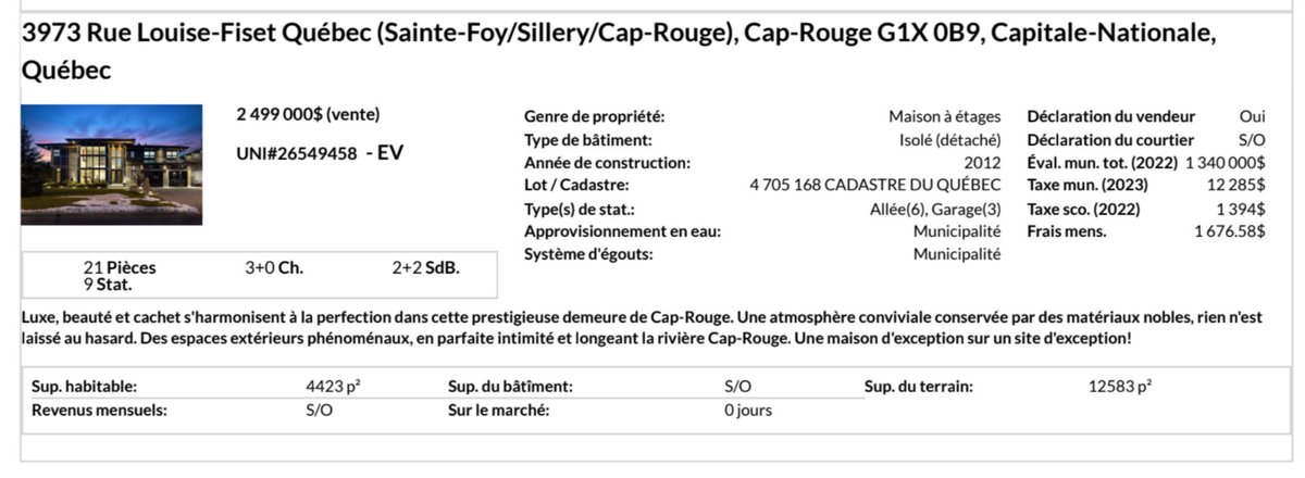 stephanebruyere's tweet photo. Lien No 049 à https://t.co/W0V0EDQvsJ 🏴☠️Luxe, beauté et cachet à Cap Rouge. Prix demandé : 2,499,000$ 🏴☠️Description : https://t.co/GYNcA8JMut. Vidéo : https://t.co/ebkaFwRrNJ 🏴☠️@Jefffillion @Jeffillionprive @gerrypizza #immobilier #unifamiliale #caprouge https://t.co/48weqxWH7O