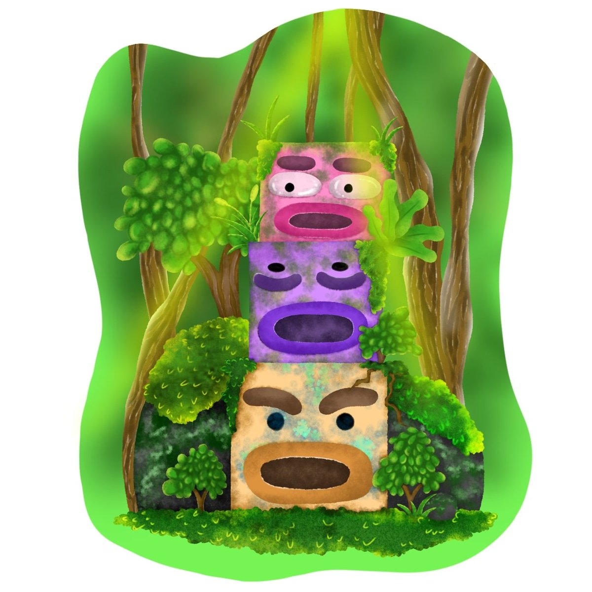 Blocks in the forest #kidlit #childrenillustrator #digitalart