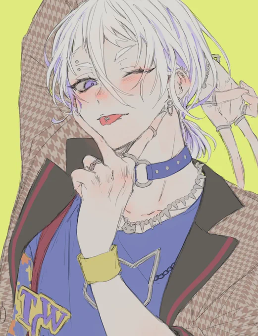 これは途中まで描いて塗るのを諦めたリュウくんお顔は可愛く描けたんだけどね、、供養です 