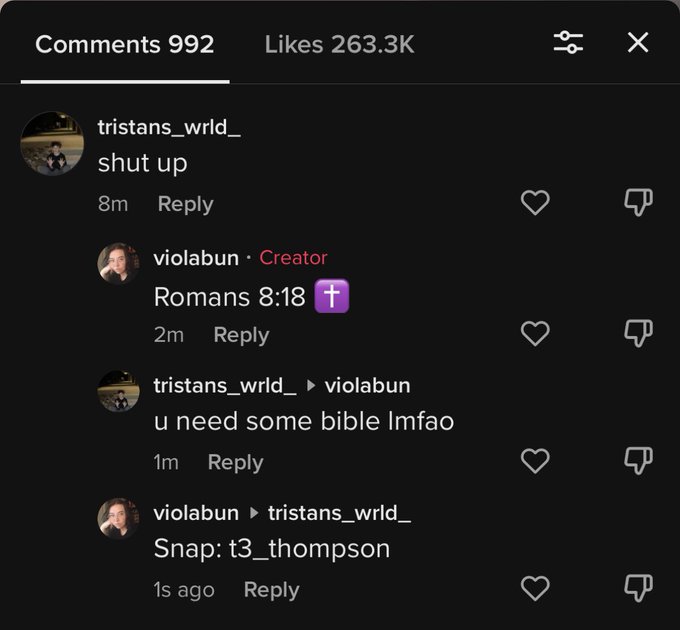 Delete mean comments ❌ Reply with their bio ✅ https://t.co/45eI8G8PoC<a href="/tag/twitch"class="tags"><span>#twitch</span></a><a href="/tag/supportsmallstreamers"class="tags"><span>#supportsmallstreamers</span></a>