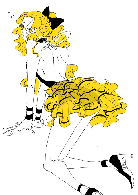 昨日友達がff7プレイしてるとこみせてくれて、蜜蜂の館で???ってなって描いたもの(別にffキャラではない) 