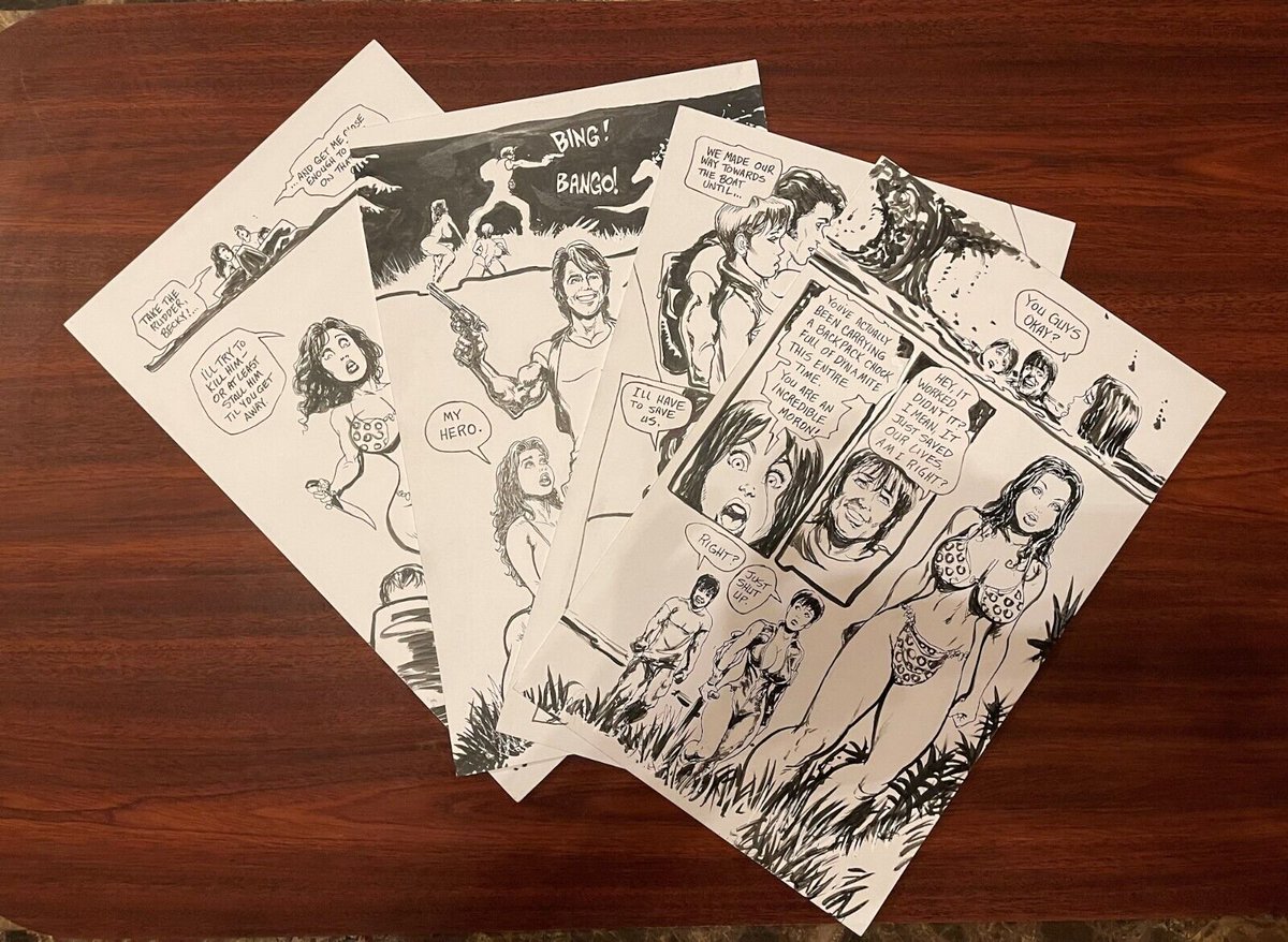 AmrylEnt's tweet photo. #OriginalArtwork from #Cavewoman: He Said, She Said Deux comic book on our #eBay:
https://t.co/OxtjrTwi2E
#DevonMassey #originalart #comicbookart #forsale featuring #MeriemCooper and #BruceKabbit in the #jungle with #dinosaurs from this #comicbook:
https://t.co/H2e8jw9ZgT https://t.co/7RvfOiqnEV