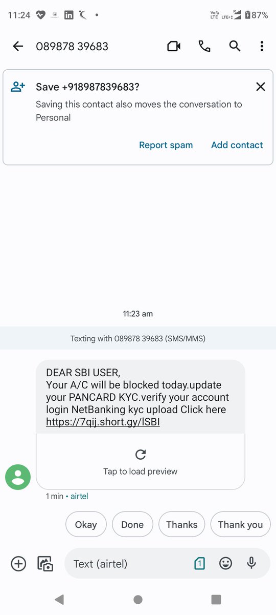 MAHESHJU's tweet photo. @TheOfficialSBI is this true and sent to me by bank? https://t.co/faYmkNR7ng