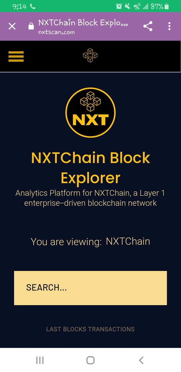 #NXTscan is live!! #NXTchain Layer1 🚀 🚀  #bullish t.me/NXTtechnologies