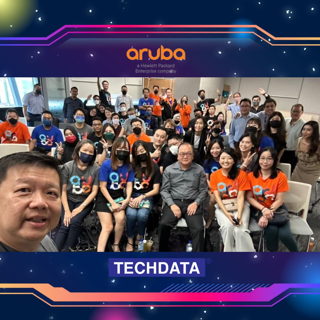 TechdataSystems's tweet image. Aruba FY23 SEATH Virtual Partner Kickoff
.
Special Moment everyone witnessing this achievement together with
Mr. Julian and Techdata Team. Huge thank you to Aruba Team for making this possible.🔥❤️

Much Love,
TECHDATA💌
#ArubaFY23SEATHVirtualPartnerKickof #aruba #techdatasystems