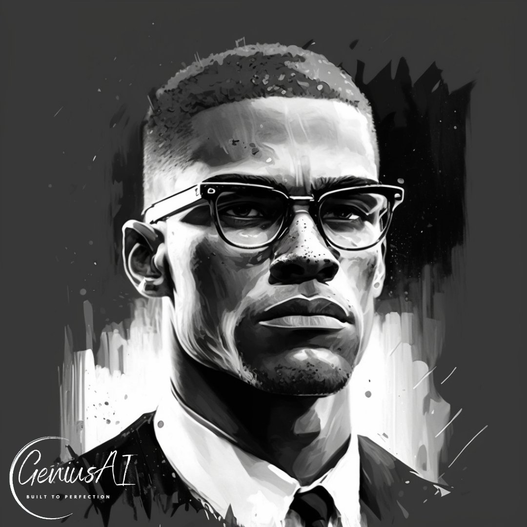 Young Malcolm X

'I'm not interested in being a Negro who is accepted by whites. I'm interested in being a Negro who is accepted by other Negroes.' -Malcolm X

#malcolmx #revolutionary
#blackhistorymonth #AI #aiart #art #blackart #afrofuturism #afroart  #digitalart #geniusai