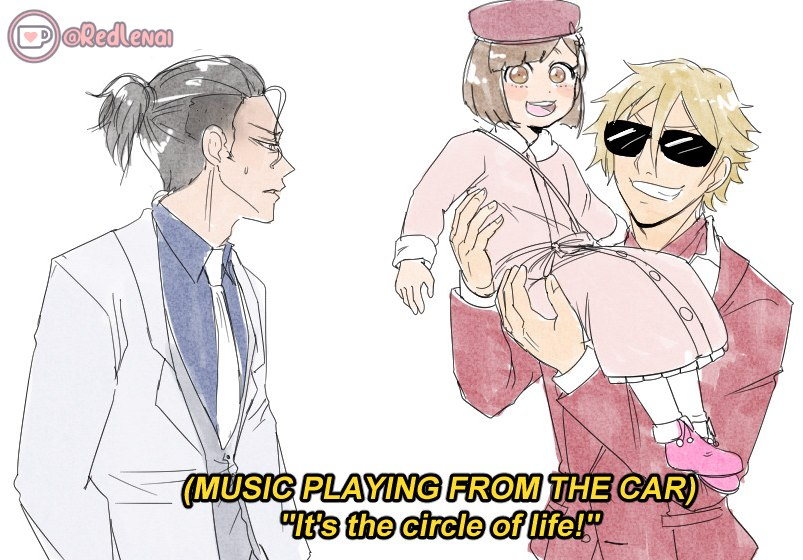 More Buddy Daddies shenanigans A scene inspired from Modern Family