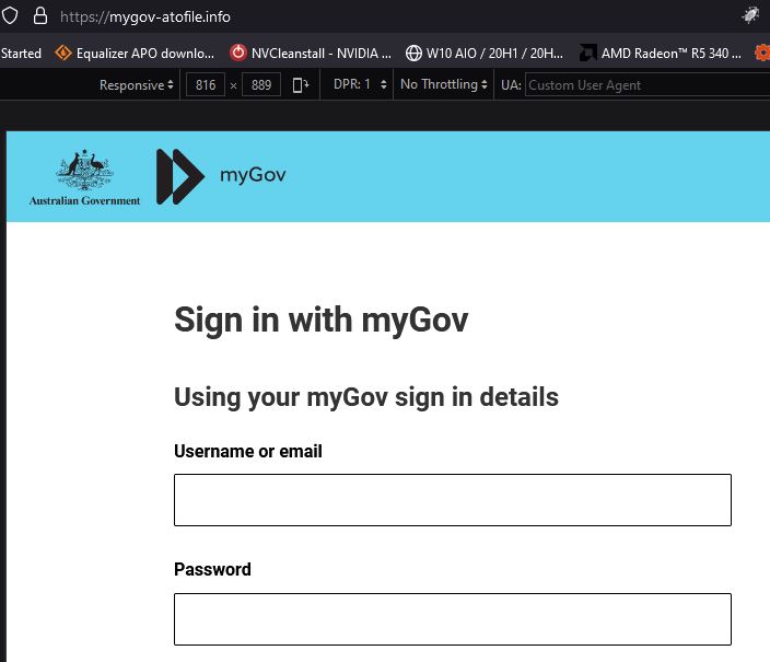 CyberSecApe's tweet image. #phishing #phishingsite #mygovau @mygovau

Phishing URL https://mygov-atofile(.)info/

Domain Name Registrar @namesilo

Hosting - hidden behind @cloudflare

urlscan urlscan.io/result/282663e…

whois who.is/whois/mygov-at…

#au #australia #scam #phishing #cybersecurity