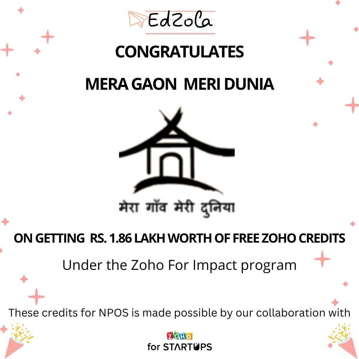 EdZolaTech's tweet image. Congratulations @mgaonmdunia on getting 1.86 lakh rupees worth of free Zoho credits. They are mainly focusing on education through multiple initiatives and are doing research to constantly improve the sector.
#zohoforimpact #freecredits #techfornonprofits #techforimpact