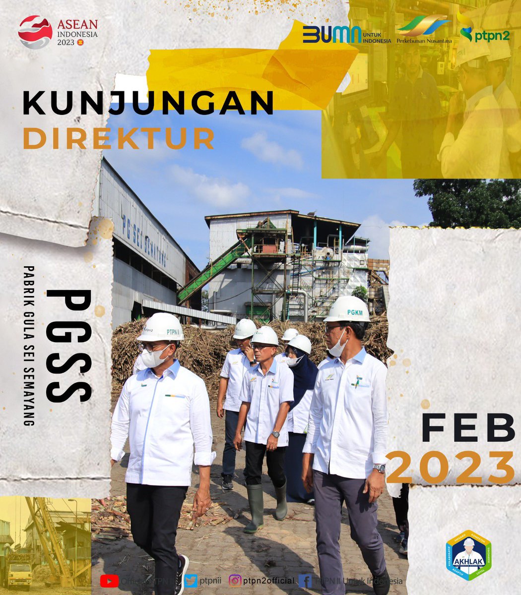 ptpnii's tweet photo. Direktur PTPN 2 Bapak Irwan Perangin-angin bersama SEVP Operation Bapak RM Mulianta Sitepu melakukan kunjungan kerja Senin, 20 Februari 2023.
Selengkapnya https://t.co/DhmOIigAmH
@KemenBUMN @holding_ptpn
#ptpn2 #ptpnii #ptpnjayaberkahjuara https://t.co/R5VfOAeDF1