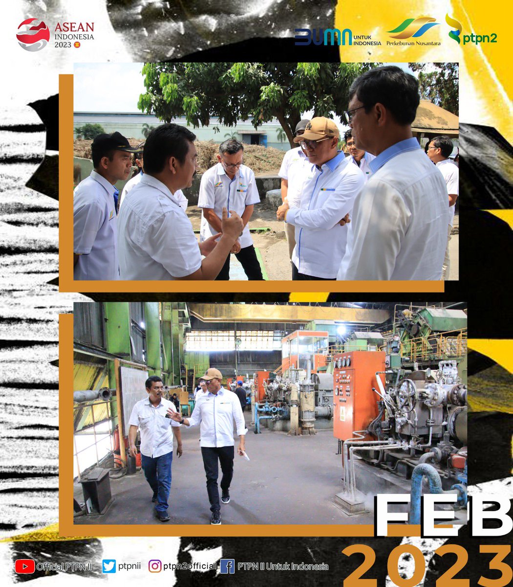 ptpnii's tweet photo. Direktur PTPN 2 Bapak Irwan Perangin-angin bersama SEVP Operation Bapak RM Mulianta Sitepu melakukan kunjungan kerja Senin, 20 Februari 2023.
Selengkapnya https://t.co/DhmOIigAmH
@KemenBUMN @holding_ptpn
#ptpn2 #ptpnii #ptpnjayaberkahjuara https://t.co/R5VfOAeDF1