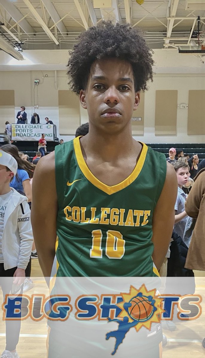 Big Shots Spotlight!  Jackson Scott 6’2 2025 Collegiate School, VA.  Jackson is a sharpshooting guard who can fill it up from beyond the arc. Long, quick off the dribble, good vision, solid passer. Slippery attacking the rim.  ⁦<a href="/BigShotsToday/">Hit The BIG SH🏀TS</a>⁩ ⁦<a href="/BigShotsGlobal/">BIG SH🏀TS</a>⁩