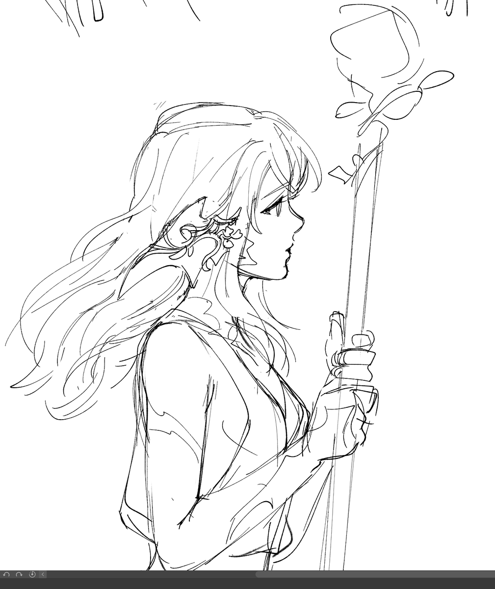 wol doodle
this kind of earpiece fits her so well.... 