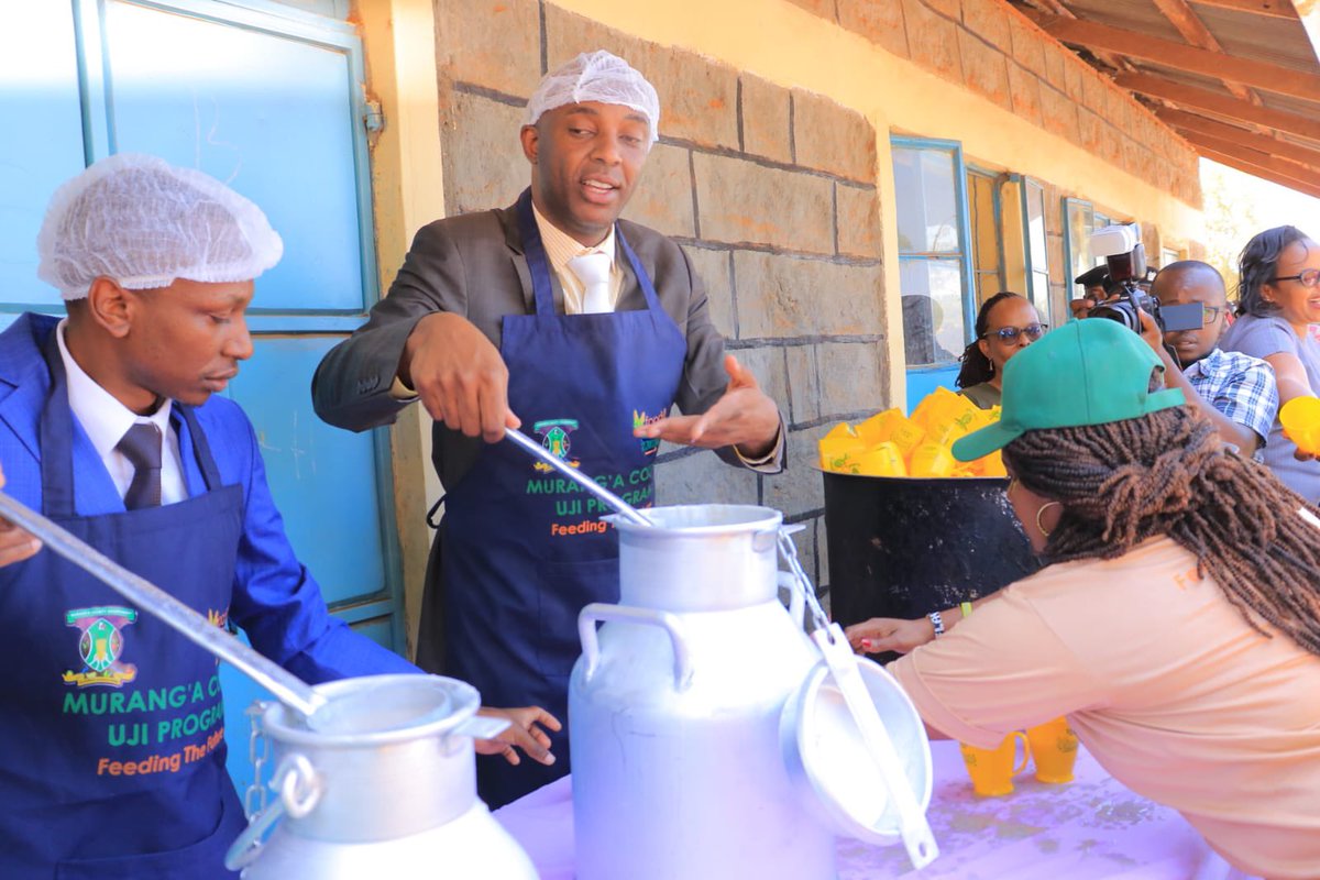 wawiranjiru's tweet photo. Yesterday, we launched the full roll out of Muranga’s ECD fortified uji programme with Gov @HonKangata. 

Funded by the county government and implemented by @Food4Education, 
it will reach over 40,000 children every day and create 1000 direct and indirect jobs in the county 🙏🏾😊 https://t.co/vDLDo7UCOL