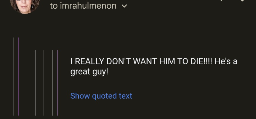 imrahulmenon's tweet image. My #screenwriting mentor sent me another reminder/suggestion about my lead character after reading the first act. 😂❤️🙌
#Screenwritingtwitter #FirstAct #WritingCommnunity #Screenwriters