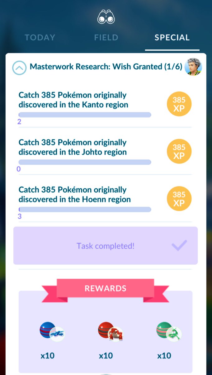 kel_lovee's tweet image. Goodness! 
That’s gonna take a little bit! 🤦🏻‍♀️😬
#PokemonGOTourHoenn #PokemonGo #MasterworkResearch #PokemonGoRaids