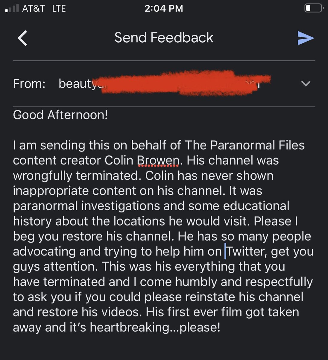 pr3ttysam_para's tweet image. I had to use the feedback section, doubt it will even get noticed but I tried! @YouTube @TeamYouTube please see this plea! @PFilesOfficial has just got to get restored and reinstated to the fullest! All videos! All that hard work and travel! Please! 🙏🏻 #JusticeForParanormalFiles