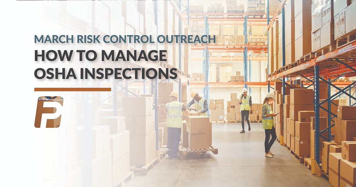 Join us on Thursday, March 9th from 8:30-10:00 am for our upcoming virtual March Outreach, "How to Manage OSHA Inspections."  Our presenter will be Andy Troccoli from Anfeald.
Learn more and register here: bit.ly/3StVv0J