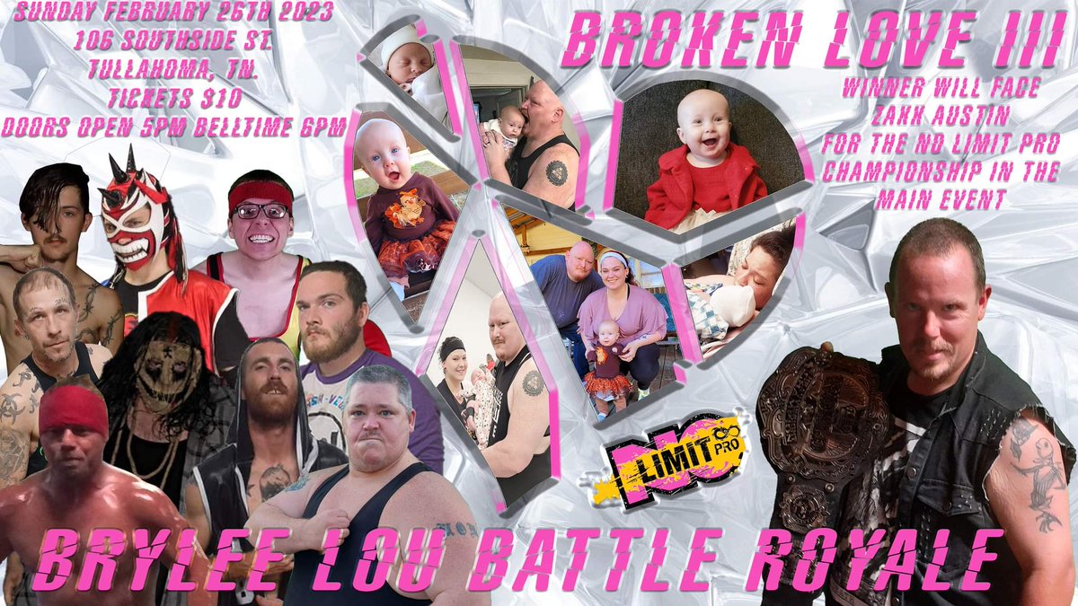 nlmc3000's tweet photo. @NoLimitPro2 #bangeralert #BryleeLou #comeoutandsupport #midtenwrestling #prowrestling #indywrestling #nolimitpro #itslit #tnwrestling #TULLAHOMATN #wearenolimitpro #GypsyJoeArena https://t.co/wC562TIB2F