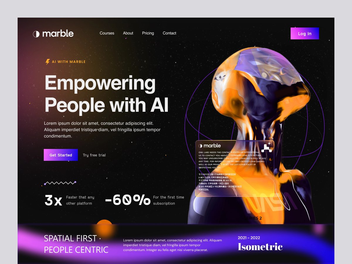 flexio_studio's tweet photo. AI Robotic Website: Landing page
Download 22,000+ Design resources from https://t.co/2gGAl3Iu9c

Get 1-year subscription only for $119 | Use 10% Discount coupon: DOL10

#ai #aichatbot #aiwebsites #portfoliowebsite #portfoliodesign #ui #ux #uidesign #uxdesign #uikit https://t.co/oSGMNGm3SV