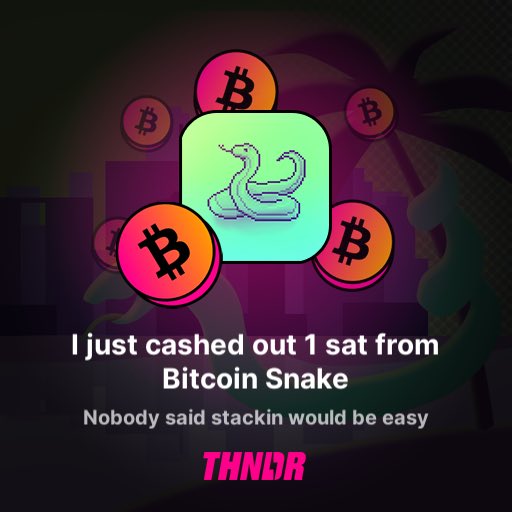 You can earn bitcoin in Bitcoin Snake too! Play now bitcoinsnake.thndr.games/r/EmBv