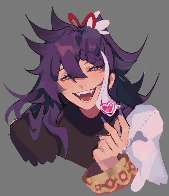Also here's an old doodle of long hair hakka. One day I'll do full tempus with long hair (short hair for vespy)#PIHAKKASSO #holoTEMPUS 