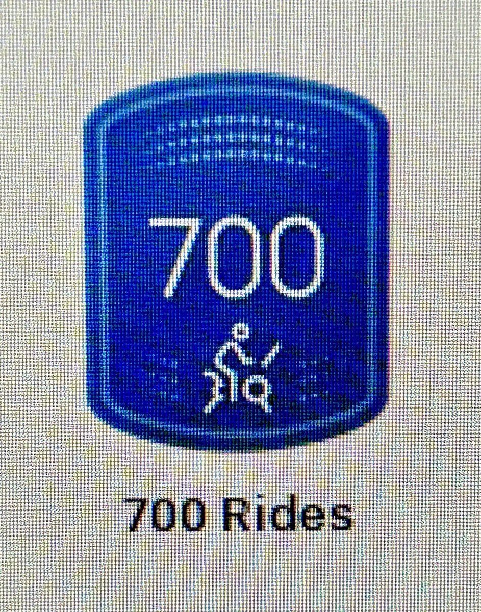 JellickBuck's tweet photo. 🌟Personal Fitness Win🌟
Super excited to earn my
🔸700th ride 
🔹10 day streak since returning from camp
🔸 and my first Dynamic Duo badge for bumping into a dear teacher friend on a workout 🚴🏻‍♀️😃😃🚴🏻‍♀️
❤️Loved working out w/ @AllymissLove  on a #FeelGoodRide
#700 #3aday https://t.co/niBQtFOdc1