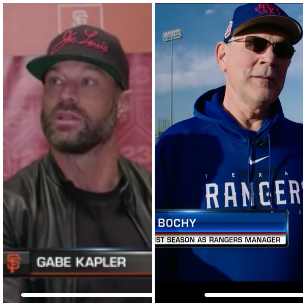 When representing your team publicly as a leader, dress the part. <a href="/gabekapler/">gabe kapler</a> vs. <a href="/BruceBochy/">Bruce Bochy</a>  <a href="/SFGiants/">SFGiants</a> needs new #leadership. Two more years of this… 🤢 <a href="/BusterPosey/">Buster Posey</a> 2025!
