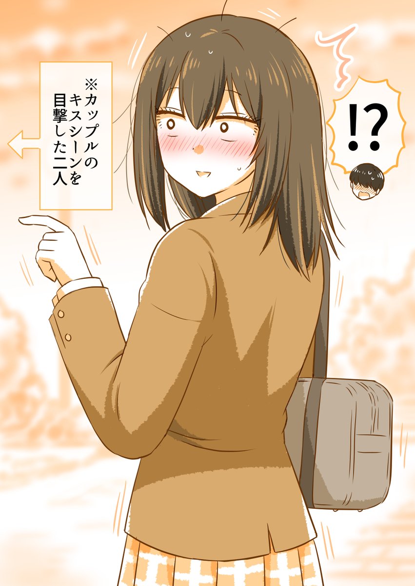 公園でキスシーンを目撃した二人 