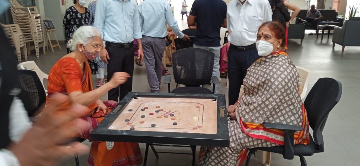 ageventures's tweet photo. Carrom tournament at Parkside For more details +91 7834989215 #retirementhomeinbangalore
#retirementplanning #seniorresident #carromgame #activity #activityforseniors #seniorpictures #alzheimerssenior #eldercareadvice #carehomesinindia #carehomesinindia https://t.co/HtDxFE3T73