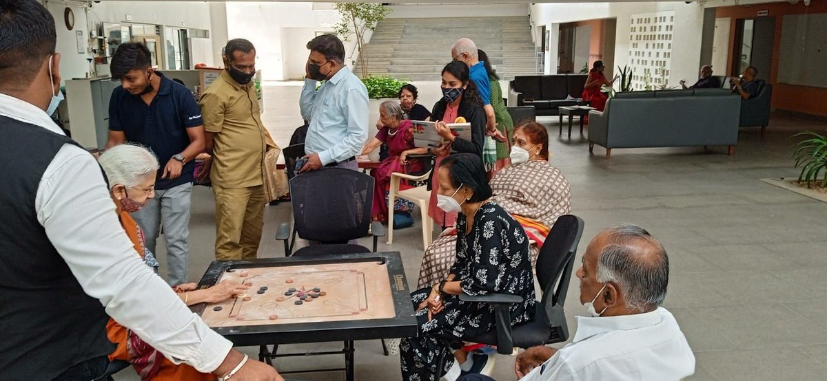 ageventures's tweet photo. Carrom tournament at Parkside For more details +91 7834989215 #retirementhomeinbangalore
#retirementplanning #seniorresident #carromgame #activity #activityforseniors #seniorpictures #alzheimerssenior #eldercareadvice #carehomesinindia #carehomesinindia https://t.co/HtDxFE3T73