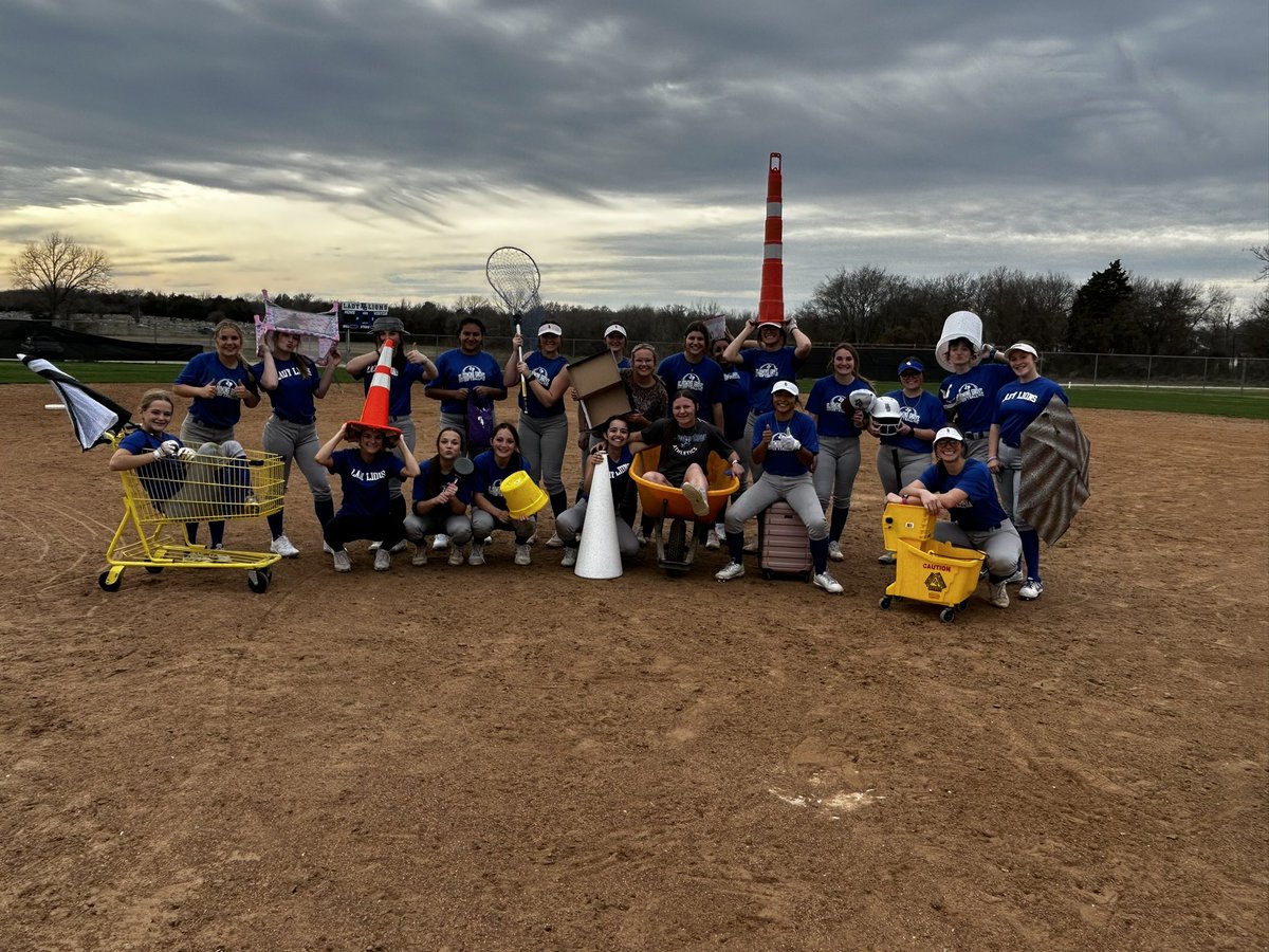 We had a little fun at practice today…anything but a glove!