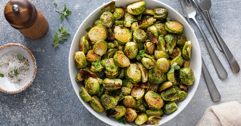 #DidYouKnow that brussel sprouts are loaded with nutrients, but not calories. They're high in fiber for gut health & help keep you full longer. High in Vitamin C to support the immune system and high in Vitamin K that helps with blood clotting and bone health.