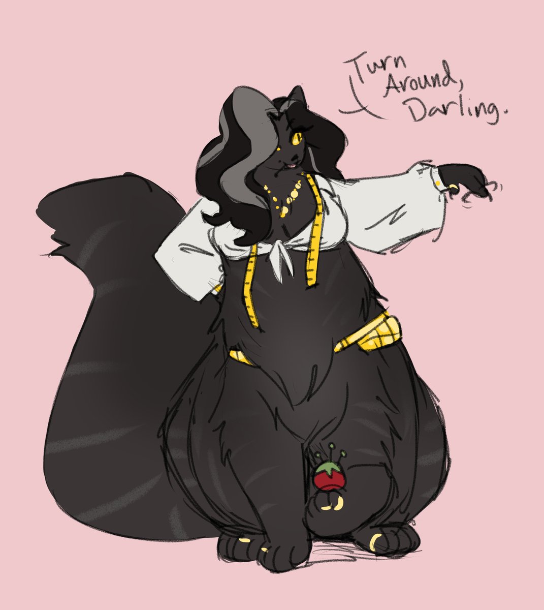 BethDeHart11's tweet photo. #FatFebruary Day 20: Tailor!
My lovely Tabitha, a cat-taur and local tailor :3 https://t.co/fKXd9l5qHJ