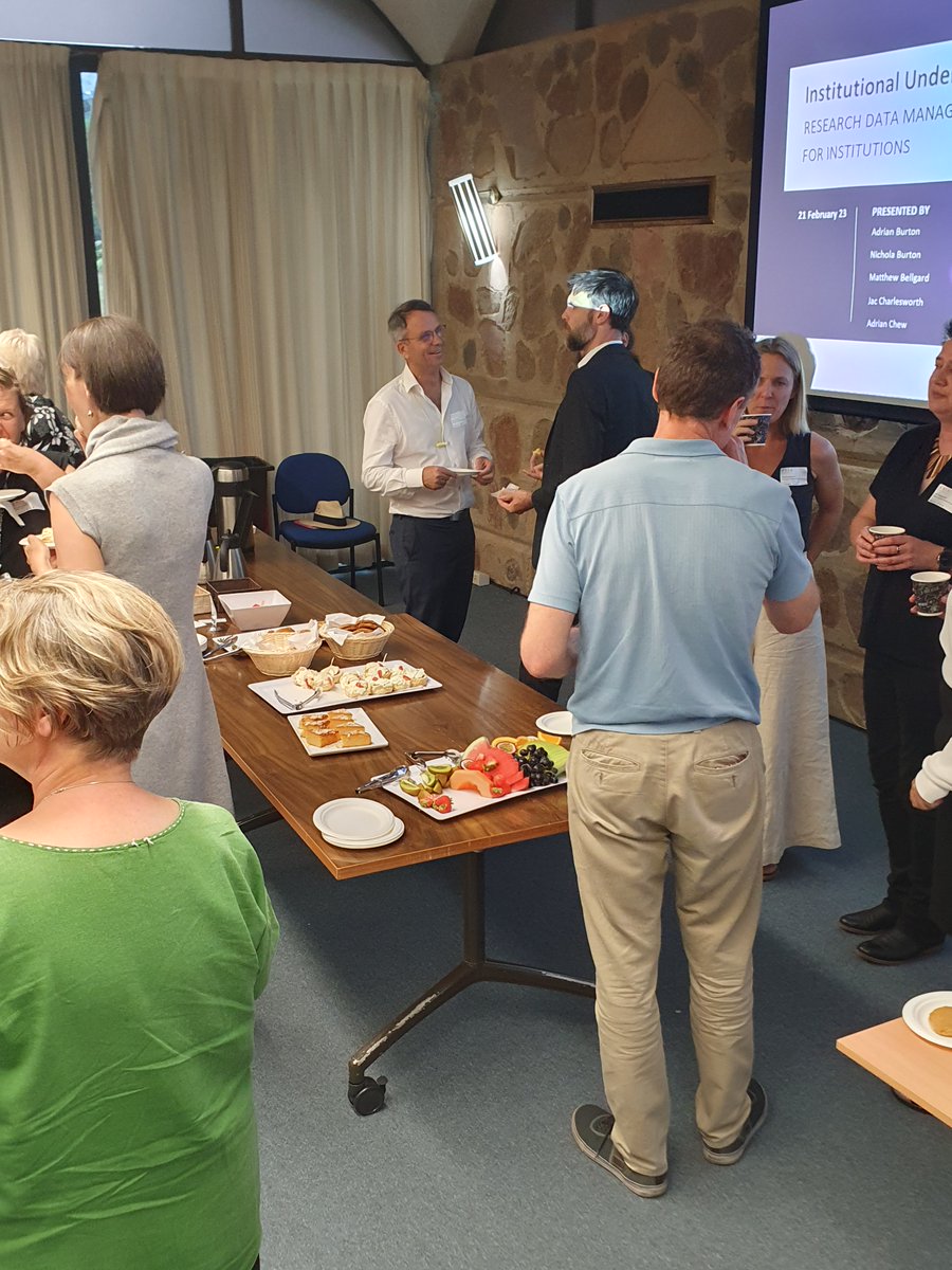 ARDC_AU's tweet photo. 🙏That's a wrap for the Showcase event in Canberra, beamed live to 5 other venues around the country. Now it's time for afternoon tea and networking.
View the #RDMframework and supporting materials > https://t.co/6ZgjQ2cO8E
#ARDC #RDM #launch #Canberra #Cbrevent https://t.co/vbF5dLa9S9