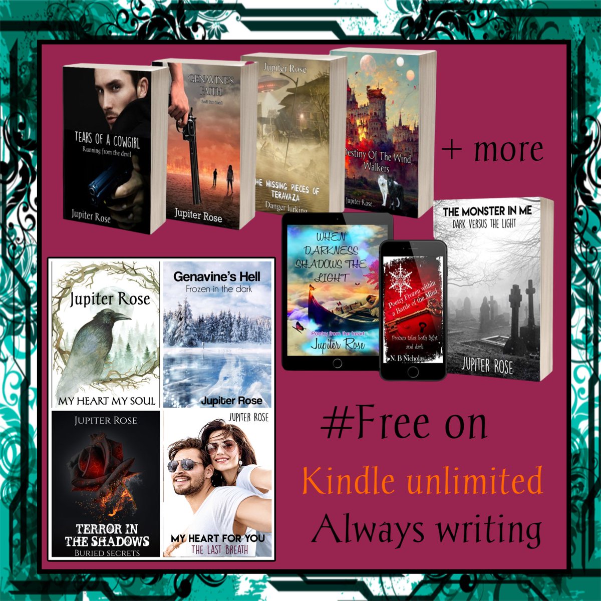 Links &amp; tags
<a href="/FlushingJon/">Jon Flushing</a>
<a href="/inspiredbylaban/">Laban T. M’mbololo, Esq.</a>
<a href="/CordonRoma/">Roma Cordon, Author</a>
<a href="/AuthorMBTosi/">AuthorMBTosi</a>
<a href="/KaceyKells/">kaceykells </a>
<a href="/ShehanneMoore/">Shehanne Moore</a>
<a href="/1976write/">Helen Bolam</a>
@JoyRossDavis
<a href="/Irishgirl692/">Irishgirl69</a>
@AuthorJLM
<a href="/wisecelt/">Tom McCaffrey</a>
@DonnyoSpeaks
<a href="/fatdogsfrance/">Beth Haslam</a>
<a href="/CaroLicar2/">𝑪𝓪𝓻☼𝓵𝓲𝓷e *¨*• 🇺🇸 🇨🇦💙 </a>
<a href="/Quinnqueens/">Quinn 💛(G.Quinn Rogers)</a>
<a href="/adonzzo/">Anna Adonzzo ✒</a>
<a href="/JimmytGarrett1/">Jimmy t Garrett</a>
<a href="/CP_Daly/">CP Daly</a>
<a href="/tuscanray/">Raymond Lamothe</a>
amazon.com/author/jupiter…