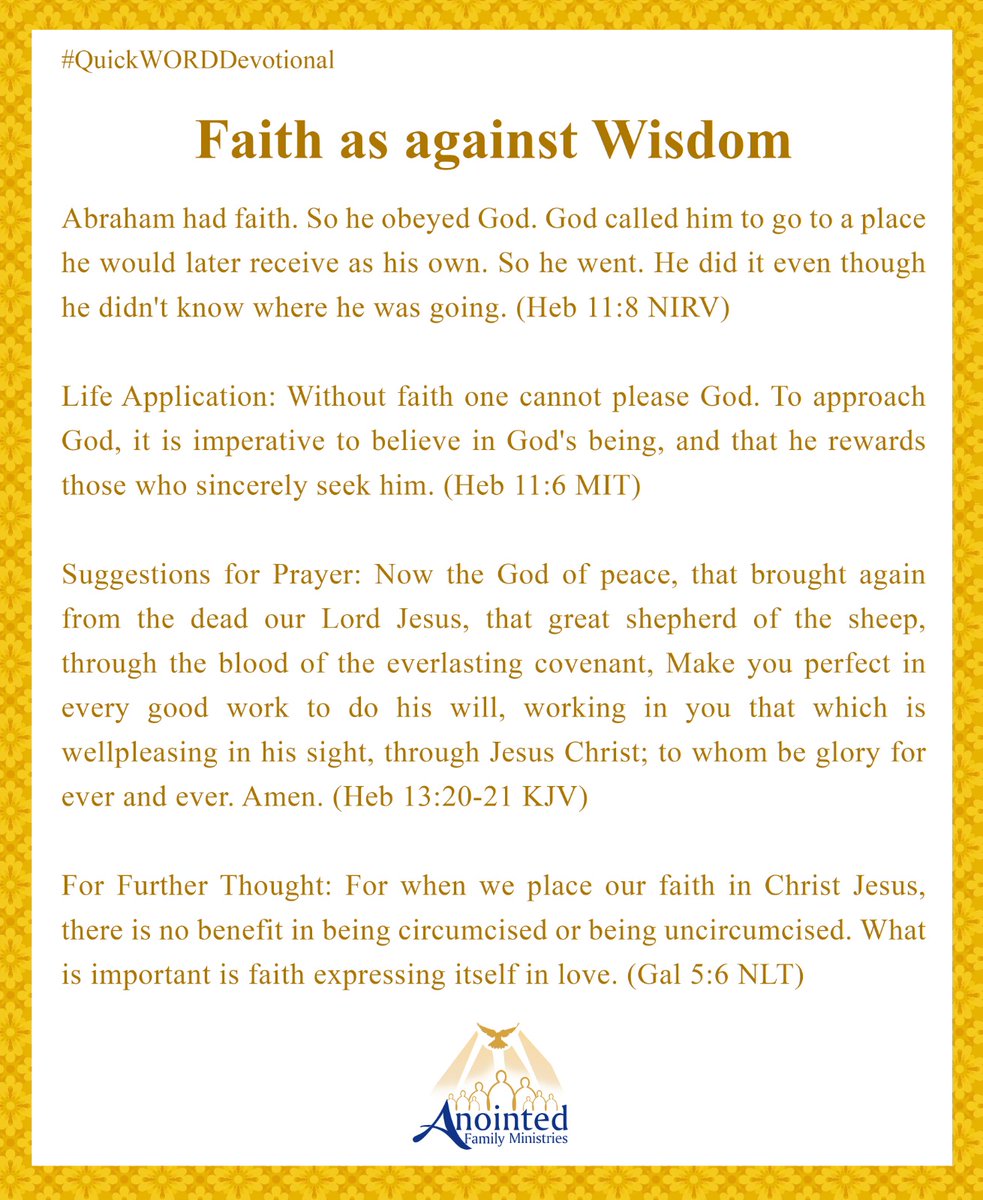 Anointed_family's tweet photo. #afm #QuickWord #pastorvillars #devotional https://t.co/aI2lgnmTY5