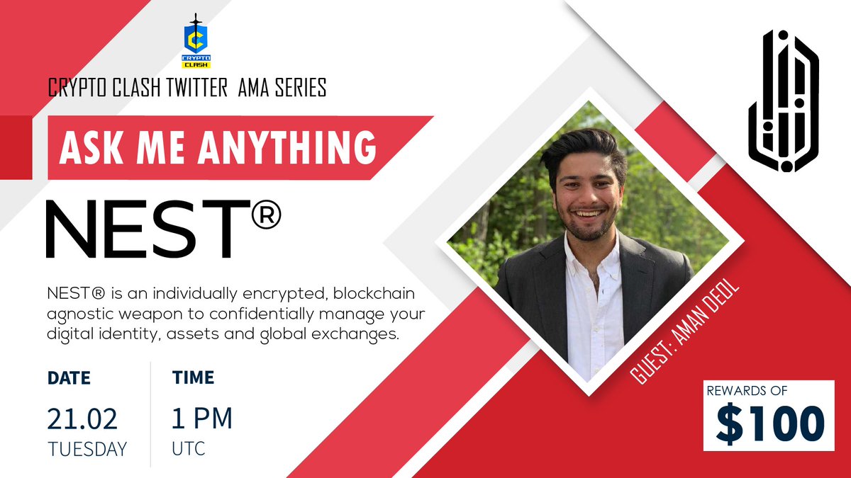 Hello Clasher's, 👋
We're pleased to announce our next  #TwitterSpaceAMA with NEST® 21st February, 1 PM UTC!

〽️Make Sure To Follow <a href="/NEST_Ecosystem/">NEST®</a> 
💰Rewards : 100 $USDT (10$ Each ) 
🏠 Space : x.com/i/spaces/1eaJb…

Mark the date on your calendar, See you there!! &amp; RT This.