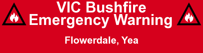 EWNAlerts's tweet photo. VIC Bushfire Emergency Warning for Flowerdale, Yea. #bushfire #fire #ausfires #ewnalerts #wildfire #VIC #vicfires https://t.co/vcYjJ8ussY https://t.co/rknDF1Mtl6