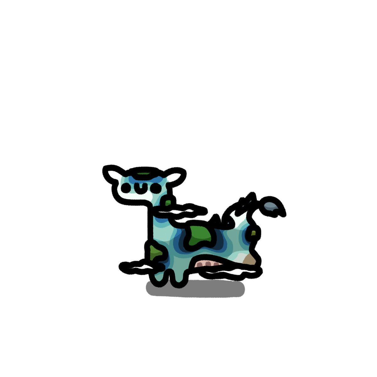 longlonganimals's tweet photo. Someone said it is a dragon, and some said it is a world. Both are correct but not exactly. THIS IS DRAGON WORLD!!

The mother of this short short is @0xKccat 
she named it 發霉起司 :kek: https://t.co/QNFMbzIAOd