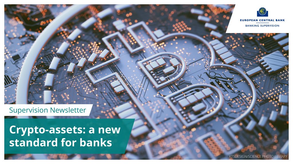 ecb's tweet photo. Crypto-assets are subject to significant risk and boom-and-bust cycles. The Basel standard on how to treat banks’ crypto-assets and capital requirements is a key milestone in protecting the banking system from such risks. More in our Supervision Newsletter https://t.co/59aSnObsON https://t.co/krN8Xt5wHp