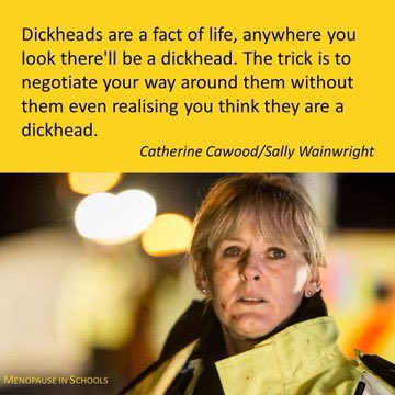 Wise words. #happyvalley #dickheads #catherinecawood #sallywainwright