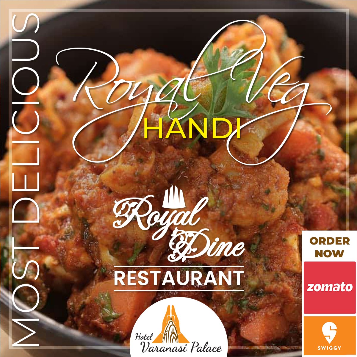 VaranasiPalace's tweet photo. Order Now: https://t.co/OODMoQc2cQ
https://t.co/aDqnEAGCcS
Royal Veg Handi is the most mouth-watering cuisine for the main course. Try it at Royal Dine Restaurant, Hotel Varanasi Palace, Varanasi Cantt
#mouthwateringfood #yummy  #varanasi #varanasifood #food #foodlover https://t.co/Wj5Fm1N0Wz
