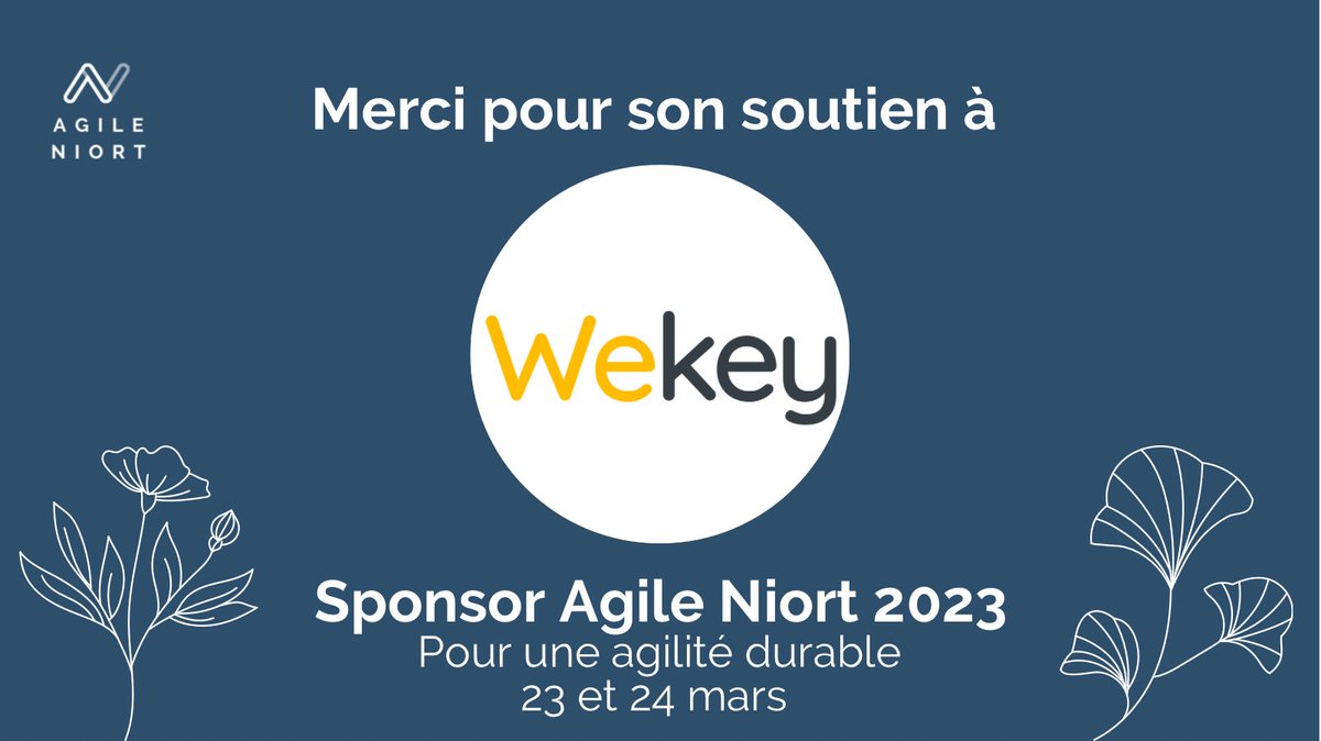 AgileNiort's tweet photo. 🙏🏼 Un grand MERCI à @WEKEYJob pour son soutien à l’édition 2023 Agile Niort !

❤️ Un merci special à @benmaneu, Julie Charron et Pauline Druet https://t.co/IwXQvJjfI6