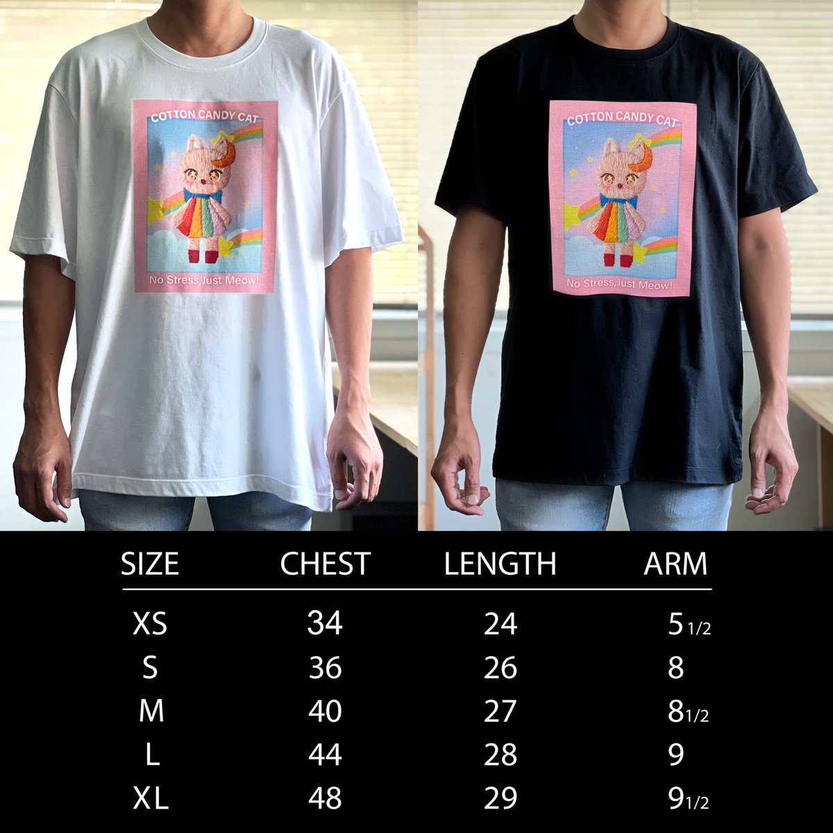 สวัสดีค่ะ มาเปิดพรีออเดอร์เสื้อ “COTTON CANDY CAT“ 
ผ้า Cotton 100 
สีเสื้อ ขาว / ดำ
รอบอก XS 34 / S 36 / M 40 / L 44 / XL 48
ราคา 590 บาท ค่าส่ง 50 บาท

วิธีสั่งซื้อ
แจ้งสี ไซส์ จำนวนรอรับการตอบกลับ โอนเงิน แจ้งชื่อ ที่อยู่และสลิปการโอนเงิน
การพรีออเดอร์จะต้องใช้ระยะเวลา 7-10
