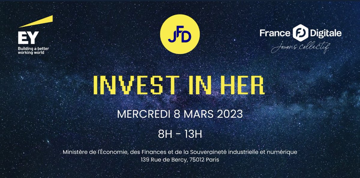 JFD (@joinjfd) on Twitter photo 💥Reveal de notre 11eme étude annuelle le 8 mars avec <a href="/jnbarrot/">Jean-Noël Barrot</a> : #InvestInHer <a href="/Economie_Gouv/">Ministère de l'Économie et des Finances</a> en partenariat avec <a href="/EYFrance/">EY France</a> <a href="/FRdigitale/">France Digitale</a> la 1ere étude dédiée aux entrepreneures des startups à impact suivi de débats, boost d’inspiration et matchmaking 💪🏻 joinjfd.com/etude 🚀 💥Reveal de notre 11eme étude annuelle le 8 mars avec <a href="/jnbarrot/">Jean-Noël Barrot</a> : #InvestInHer <a href="/Economie_Gouv/">Ministère de l'Économie et des Finances</a> en partenariat avec <a href="/EYFrance/">EY France</a> <a href="/FRdigitale/">France Digitale</a> la 1ere étude dédiée aux entrepreneures des startups à impact suivi de débats, boost d’inspiration et matchmaking 💪🏻 joinjfd.com/etude 🚀